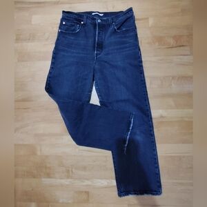 Levi's Ribcage Straight black jeans